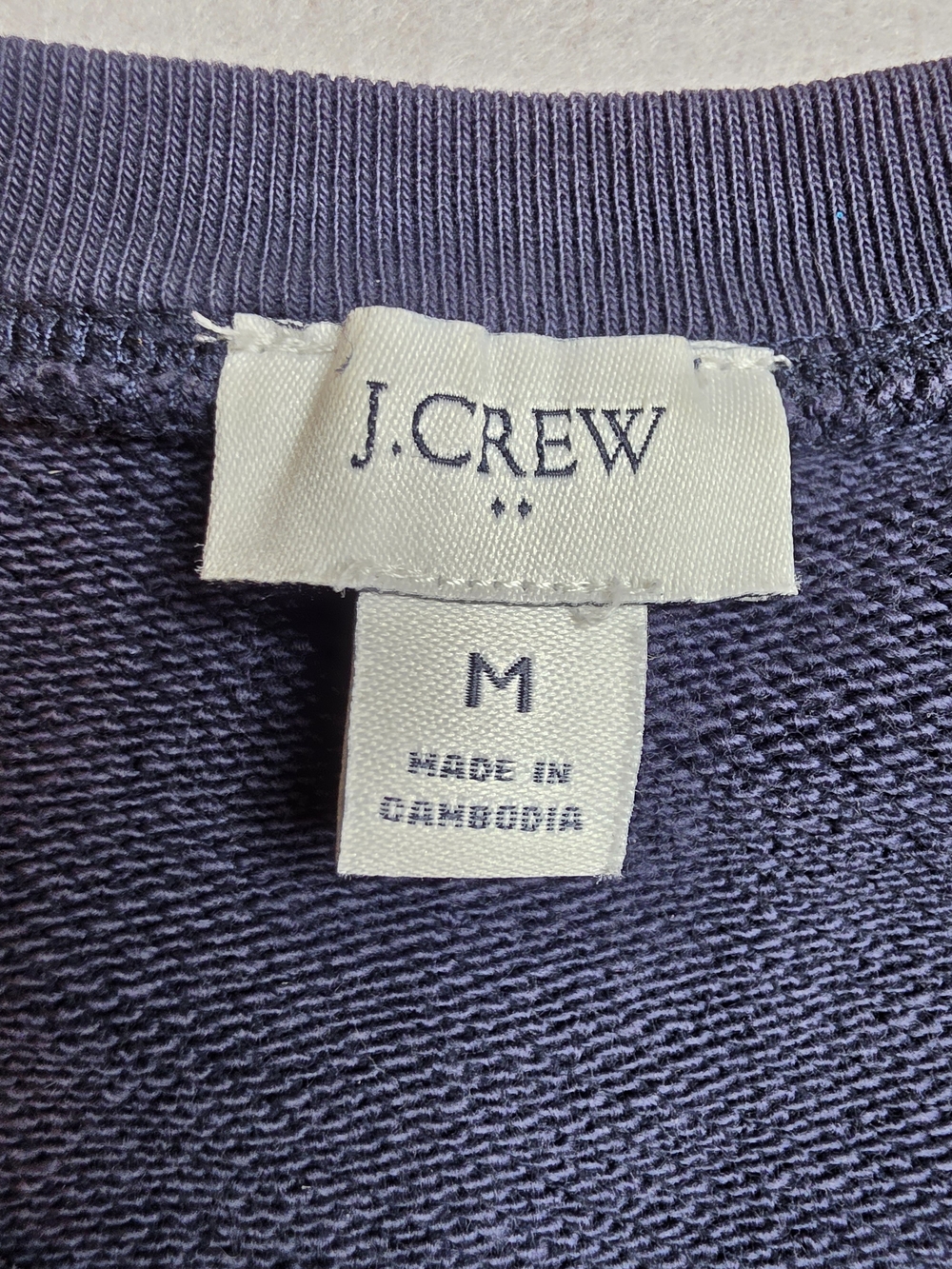 Womens J Crew 'LONG WEEKEND' Navy Graphic Sweatshirt Size Medium - Picture 3 of 7